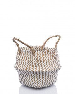 Корзина малая белый зигзаг