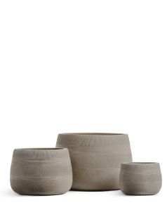 Кашпо TREEZ ERGO, Низкая чаша, Капучино