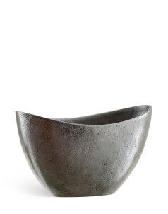 Кашпо TREEZ Effectory, Ваза-лодка малая , Стальное серебро