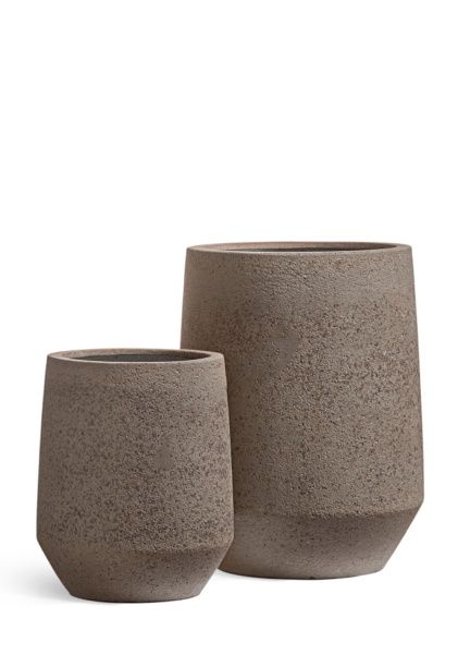 Кашпо TREEZ ERGO, Трапециевидная чаша, Песок серый беж