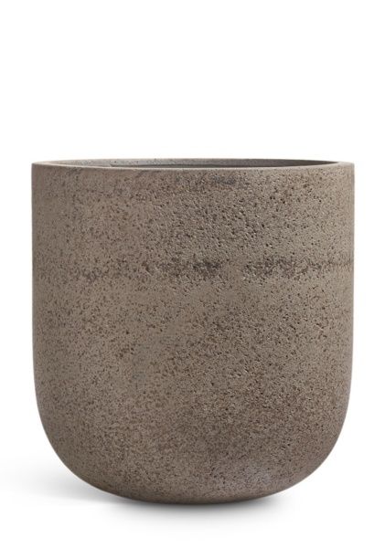 Кашпо TREEZ ERGO, Цилиндрическая Чаша, Песок серый беж