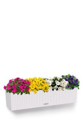 Петуния Цветной Микс в BALCONERA Cottage 80, белый Петуния Цветной Микс в BALCONERA Cottage 80, белый