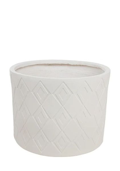 Кашпо Nobilis Marco "Brill white Cylinder" (файберглас), D38хH30 см