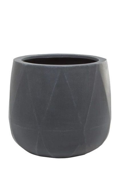 Кашпо Nobilis Marco "Diamond white grey Jar" (файкостоун), D40,5хH36 см