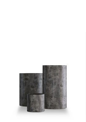 Кашпо CONCRETIKA CYLINDER CONCRETE GREY DARK