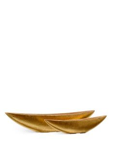 Кашпо TREEZ Effectory, Ваза-Лодка, Сусальное золото