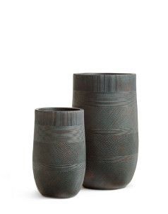 Кашпо TREEZ ERGO, Высокая округлая чаша, Окись с медной патиной