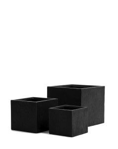 Кашпо TREEZ ERGO, Куб, Антрацит