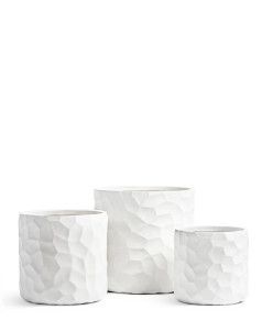 Кашпо TREEZ ERGO, Цилиндр, Белый камень