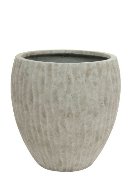 Кашпо Nobilis Marco "Waves ash grey Round" (файкостоун), D40хH40 см