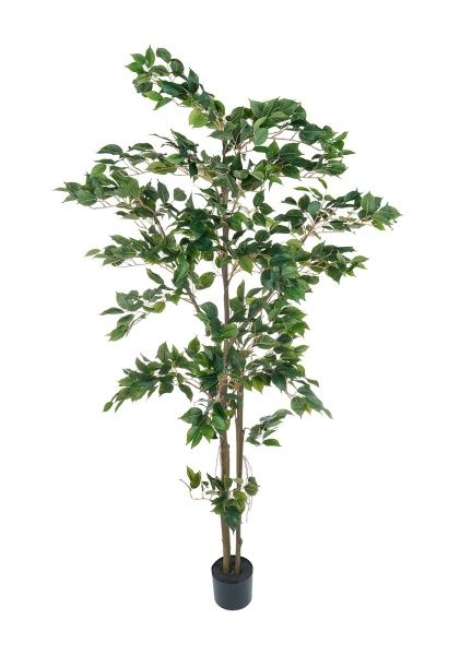 Дерево искусственное в кашпо "Фикус Бенджамина", Н180 см, 846 листьев