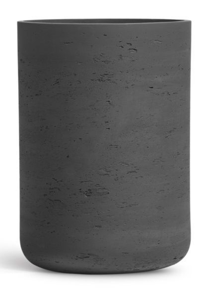 Кашпо TREEZ ERGO, Высокий цилиндр, Тёмно-серый бетон