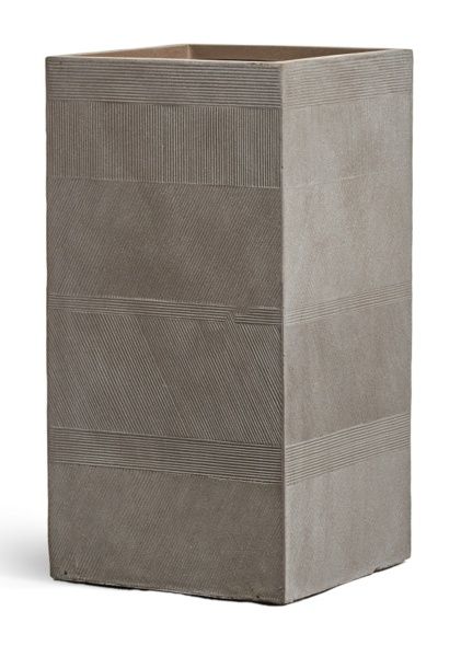 Кашпо TREEZ ERGO, Graphics, Высокий куб, Капучино