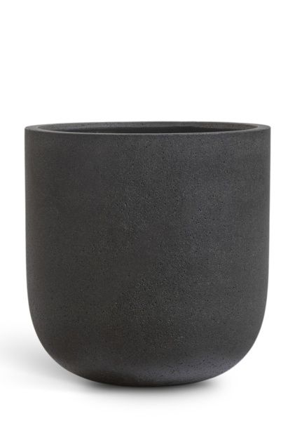 Кашпо TREEZ ERGO, Цилиндрическая Чаша, Чёрный песок