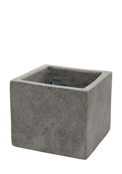 Кашпо Nobilis Marco "Grey Cube" (полистоун), 22х22хН19 см