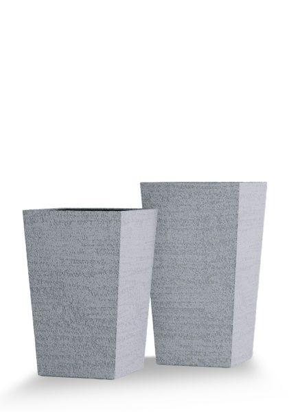 Кашпо CONCRETIKA CONIC EROSIA WHITE