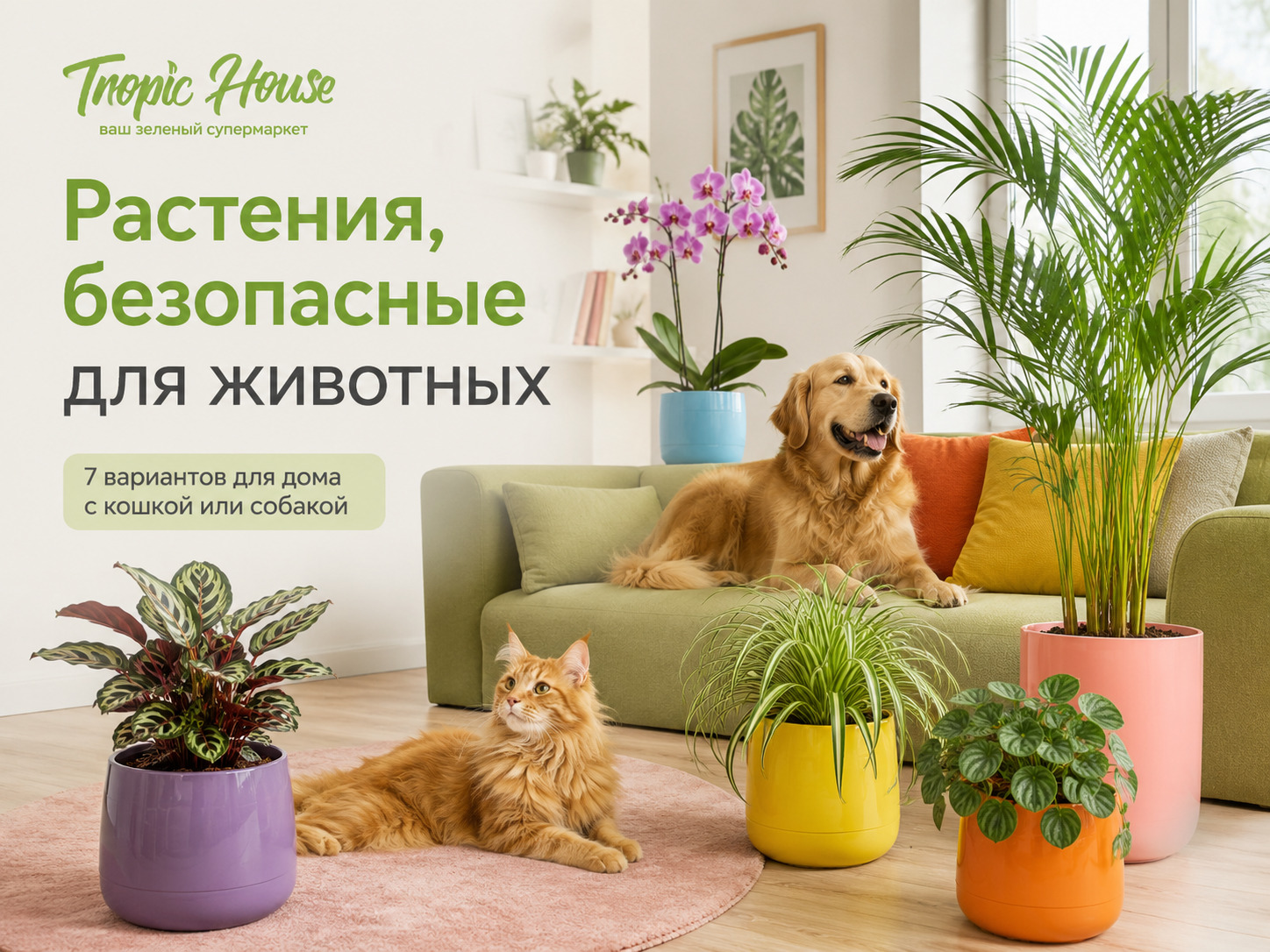 Топ-7 растений, безопасных для животных: что выбрать для дома с кошкой или собакой Топ-7 растений, безопасных для животных: что выбрать для дома с кошкой или собакой