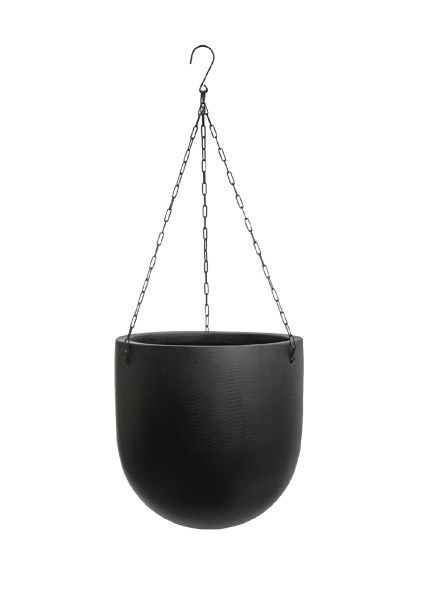 Кашпо TREEZ Effectory, Black Stone, Чаша большая подвесная, Антрацит