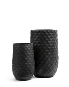 Кашпо TREEZ ERGO, Высокая округлая чаша, Антрацит