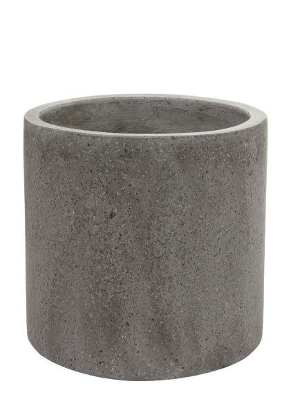 Кашпо Nobilis Marco "Grey Cylinder" (полистоун), D33хH33 см