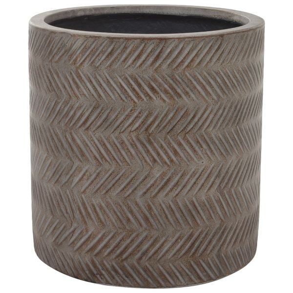 Кашпо Nobilis Marco "Fishbone fossil wood Cylinder" (файкостоун), D39хH39 см