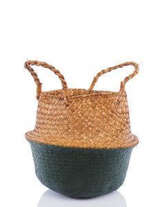 Корзина средняя зеленый/крафт