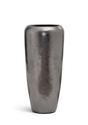 Кашпо TREEZ Effectory, Дизайн-конус, Стальное серебро