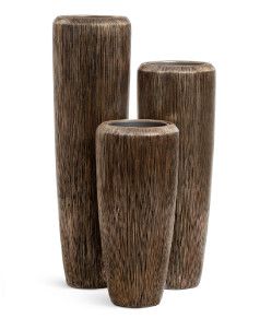 Кашпо TREEZ Effectory, Высокий конус, Тёмное-матовое золото