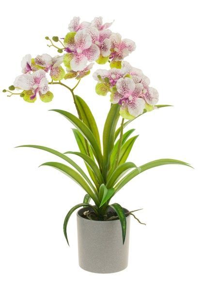 Растение искусственное в кашпо "Орхидея Ванда", H50 см