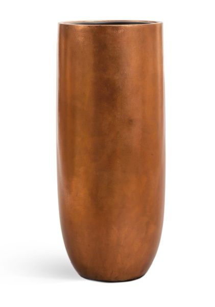 Кашпо TREEZ Effectory, Высокий округлый конус, Медь