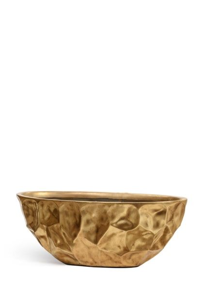 Кашпо TREEZ Effectory, Высокая лодка, Сусальное золото