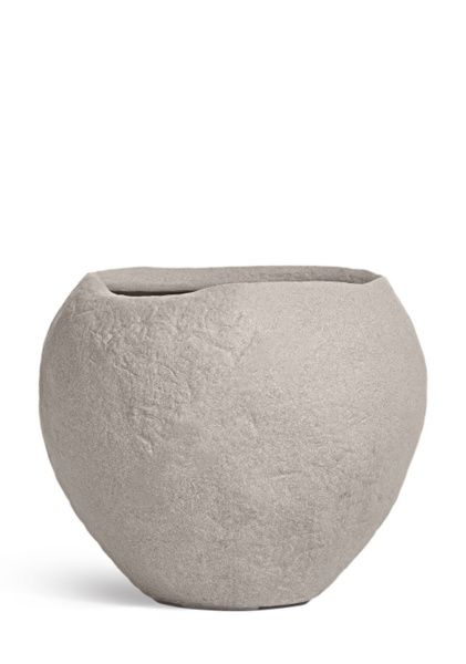 Кашпо TREEZ Effectory, Organic, Сфера, Белый песок