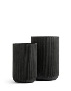 Кашпо TREEZ ERGO, Высокий цилиндр, Антрацит
