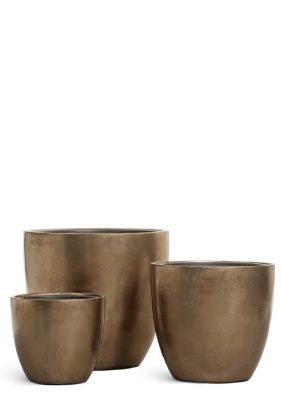 Кашпо TREEZ Effectory, Округлый конус, Тёмное-матовое золото