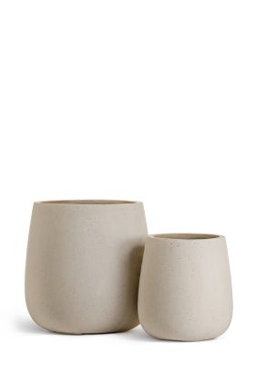 Кашпо TREEZ Effectory, Design-Чаша, Белый песок