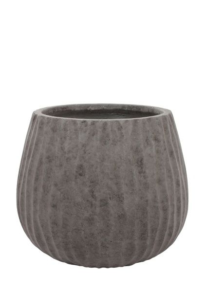 Кашпо Nobilis Marco "Waves dark grey Jaze" (файкостоун), D32хH27,5 см