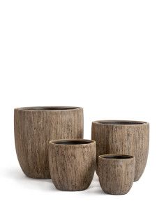 Кашпо TREEZ Effectory, Округлый конус , Светлый дуб