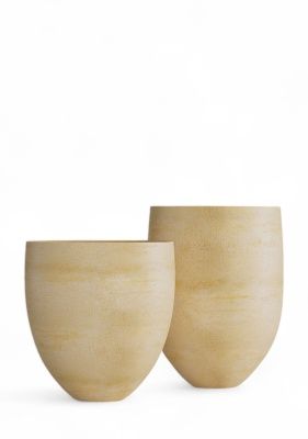 Кашпо CONCRETIKA BARREL LEMON CLAY