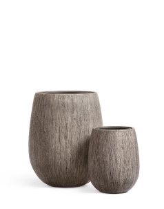 Кашпо TREEZ Effectory, Округлая чаша, Белёный дуб