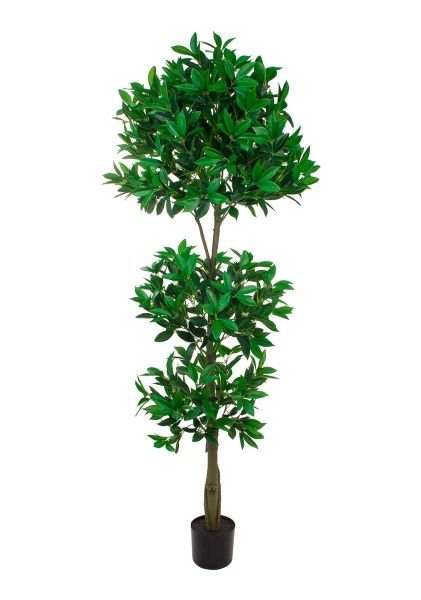 Дерево искусственное в кашпо "Балеарский Самшит", Н183 см, 3 головы, 1320 листьев