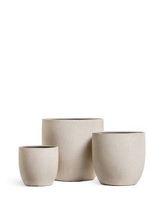 Кашпо TREEZ Effectory, Округлый конус, Белый песок