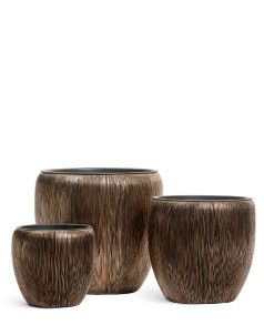 Кашпо TREEZ Effectory, Конус-Чаша, Тёмное-матовое золото