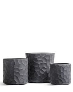 Кашпо TREEZ ERGO, Цилиндр, Дымчато-серый бетон