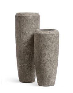Кашпо TREEZ Effectory, Высокий конус, Серо-коричневый туф