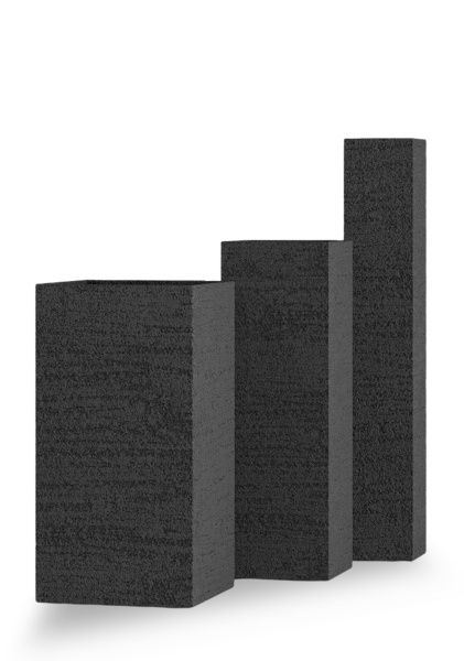Кашпо CONCRETIKA COLONNA EROSIA BLACK