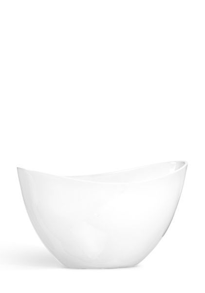 Кашпо TREEZ Effectory, Ваза-Лодка малая, Белый глянцевый лак