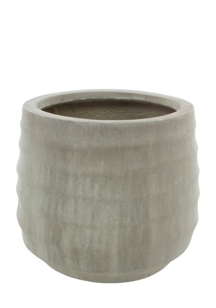 Кашпо Nobilis Marco "Horizontal waves antique green Jaze" (файкостоун), D29хH26 см