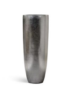 Кашпо TREEZ Effectory, Высокий конус, Стальное серебро