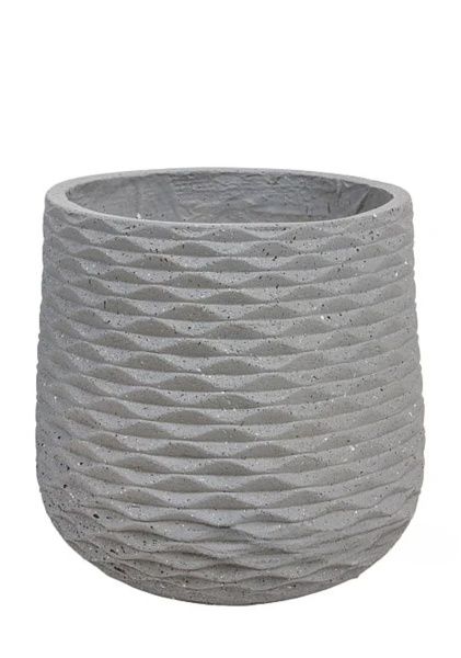Кашпо Nobilis Marco "Cells graphite Jar" (файберклэй), D30хH29 см