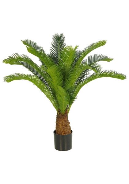 Дерево искусственное в кашпо "Пальма Цикас", Н100 см, 15 веток